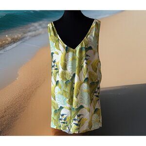 Tommy Bahama Womens Blouse Size XL Tropical Beachy Resort Sleeveless Top Island